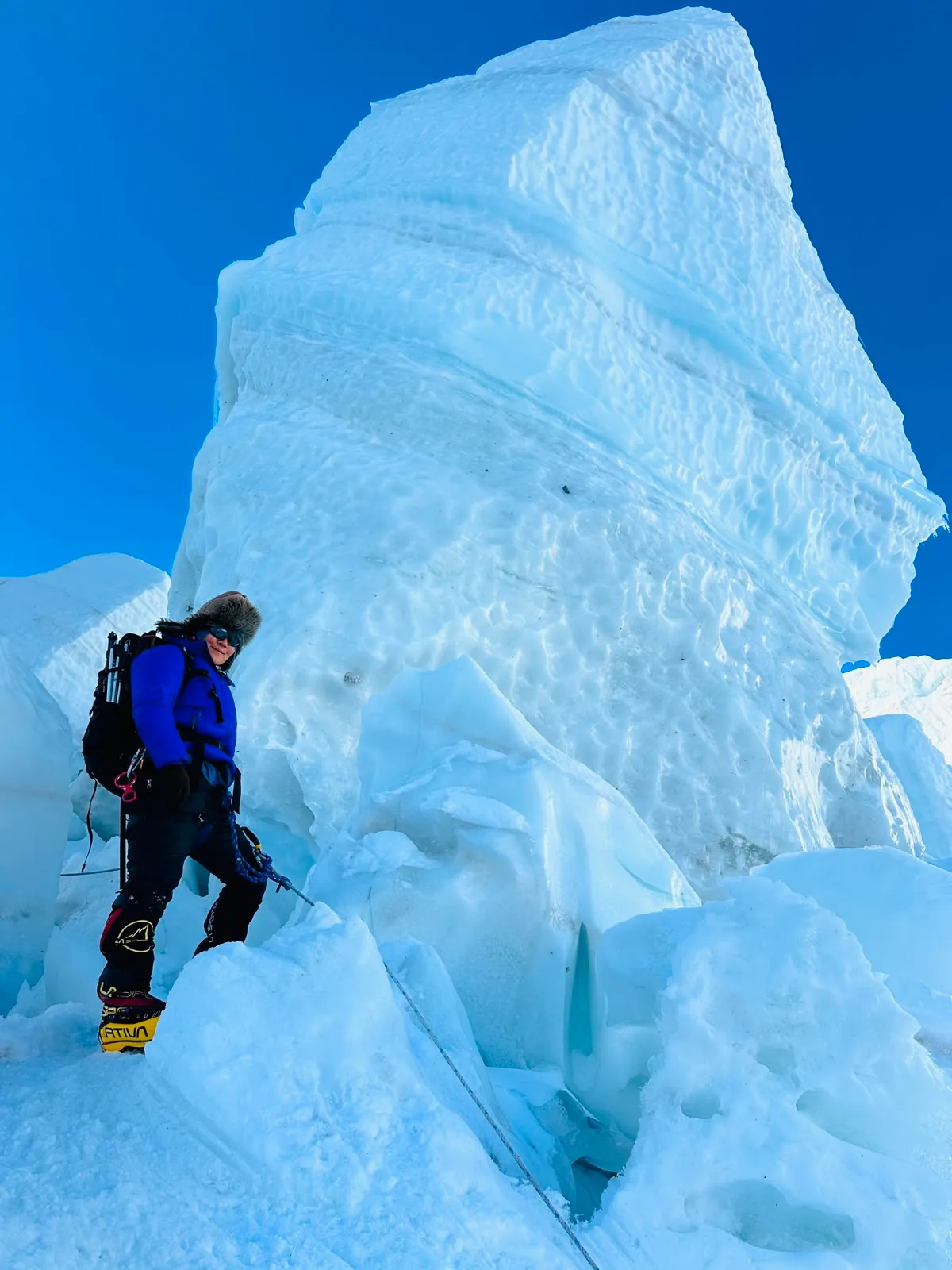 Climbing Toward High Camps on Everest
